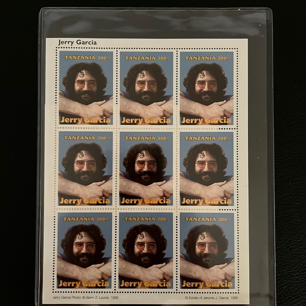 Jerry Garcia limited edition collectors stamps